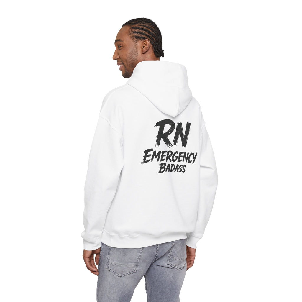 RN Emergency Badass Hoodie – Registered Nurse ER Sweatshirt | Nurse Gift Pullover