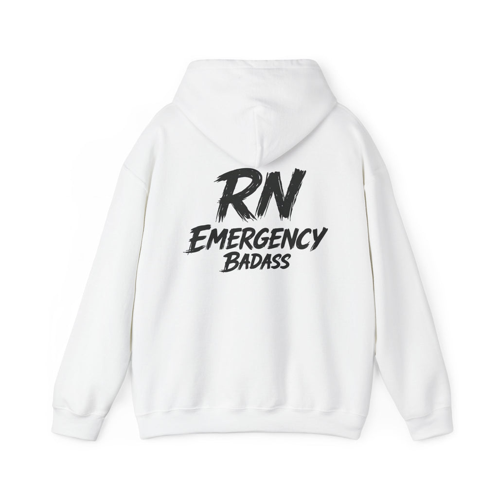 RN Emergency Badass Hoodie – Registered Nurse ER Sweatshirt | Nurse Gift Pullover